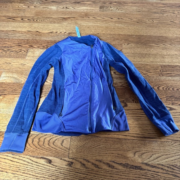 Lululemon Renewed Jacket Purple Herringbone Full Zip | Size 4 - Picture 4 of 9